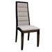 Latitude Run® Paray Side Chair Upholstered/Genuine Leather in Black | 43.5 H x 18 W x 19 D in | Wayfair VENUS-BG-CHAIR