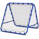 COSTWAY Football Training Net, Double Sided Football Rebounder, Adjustable Soccer Target Goal for Kids and Children to Practice, Play Games in Playground, Backyard (Blue)