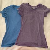 Under Armour Tops | 2 Lot Under Armour Heatgear Fitted Workout Tops | Color: Blue/Purple | Size: S