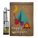 Breeze Decor Happy Campers Nature Outdoor Impressions 2-Sided Polyester 18.5 x 13 in. Flag Set in Brown | 18.5 H x 13 W x 1 D in | Wayfair