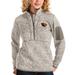 Women's Antigua Oatmeal Oregon State Beavers Fortune Half-Zip Pullover Sweater