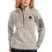 Women's Antigua Oatmeal Texas State Bobcats Fortune Half-Zip Pullover Sweater