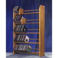 Rebrilliant 275 CD Multimedia Dowel Rack Storage Wood/Solid Wood in Brown | 37.25 H x 24.25 W x 7.25 D in | Wayfair