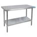 Diversified Woodcrafts CULINARY TABLE,48WX30DX35H Metal in Gray | 35 H x 60 W x 30 D in | Wayfair XS-6030