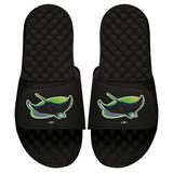 Men's ISlide Black Tampa Bay Rays Cooperstown Alternate Logo Slide Sandals