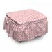 East Urban Home Country Baby Girls 2 Piece Box Cushion Ottoman Slipcover Set Polyester in Pink | 16 H x 38 W x 0.1 D in | Wayfair