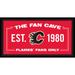 Calgary Flames Framed 10" x 20" Fan Cave Collage