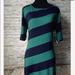 Lularoe Dresses | Lularoe Green & Navy Blue Striped Julia Pencil Dress, Xxs (Sz 0-2) | Color: Black/Green | Size: Xxs