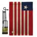 Breeze Decor Liberia the World Nationality Impressions 2-Sided Polyester 19 x 13 in. Flag Set in Brown/Red | 18.5 H x 13 W x 1 D in | Wayfair