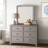 Three Posts™ Baby & Kids Amiya Transitional 6 Drawer Dresser Wood in Brown/Gray | 34 H x 48 W x 17 D in | Wayfair 206ADF58341742CE91C39DD5B7F96A9C