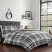 Eddie Bauer Coal Creek Plaid Reversible Comforter Set Polyester/Polyfill/Cotton in Black/Gray/White | Twin Comforter + 1 Sham | Wayfair