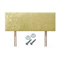 PLAIN CRUSHED VELVET 20 INCH HEADBOARD FOR SINGLE BEDS DOUBLE BEDS | KING SIZE BEDS | SUPER KING SIZE BEDS (GOLD, 3FT - SINGLE)