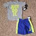 Nike Matching Sets | Nwt Nike Boys Shirt/Short Set Gray/Blue/Yellow | Color: Blue/Gray | Size: Various