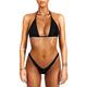 sofsy High Cut Bikini Bottoms for Women, Brazilian Style Bikini Bottoms (Top & Bottoms Sold Separately!) Black Size Extra X-Small