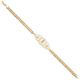 14ct Yellow Gold White Gold and Rose Gold Guadalupe ID Bracelet Jewelry Gifts for Women