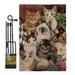 Breeze Decor Cuddly Kittens 2-Sided Polyester 19 x 13 in. Garden Flag in Brown | 18.5 H x 13 W x 1 D in | Wayfair BD-PT-GS-110069-IP-DB-D-US13-AL