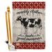 Breeze Decor Farm Cow 2-Sided Polyester 40 x 28 in. Flag set in Gray | 40 H x 28 W in | Wayfair BD-FA-HS-110121-IP-BO-D-US18-WA