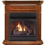 Duluth Forge Vent Free Propane/Natural Gas Fireplace in Brown/White | 44 H x 44 W x 15.75 D in | Wayfair DFS-400T-4AS