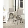 Demi Hairpin Leg Swivel Bar Stool in Taupe (Set of 2) - Modus 9LE268D