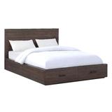 McKinney Queen-size Solid Wood Storage Bed in Rustic Latte - Modus ALK1H5