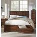 Meadow Queen-size Solid Wood Footboard Storage Bed in Brick Brown - Modus 3F41D5