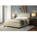 Tavel Queen-size Nailhead Platform Storage Bed in Tumbleweed - Modus 3ZS1D512