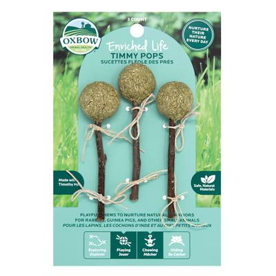 Oxbow Enriched Life Timmy Pops Chew for Rabbits, Count of 3