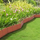 Pure Garden 9 in. H x 0.75 in. W Garden Stone Border Edging Composite in Orange | 9 H x 0.75 W x 10 D in | Wayfair M155095