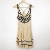 Free People Dresses | Embroidered Free People Dress | Color: Black/Cream | Size: 4