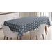 East Urban Home Attached Hexagons w/ Ornate Floral Tablecloth Polyester in Blue/Gray | 70 D in | Wayfair 13AAF84A47BD46D68BAD2A8404336EC1