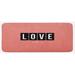 Pink 0.1" x 47" L X 19" W Kitchen Mat - East Urban Home Love Kitchen Mat 0.1 x 19.0 W in/redSynthetics | 0.1" H X 47" L X 19" W | Wayfair