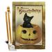 Breeze Decor Halloween Beautiful 2-Sided Polyester 40 x 28 in. Flag Set in Brown | 40 H x 28 W in | Wayfair BD-HO-HS-112065-IP-BO-D-US16-AL