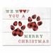 The Holiday Aisle® Darrin We Woof You a Merry Christmas Easelback Decorative Plaque Wood in Brown | 8 H x 10 W x 0.5 D in | Wayfair