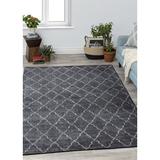 Gray 96 x 0.4 in Area Rug - Winston Porter Burghelea Geometric Hand-Knotted Silk Area Rug Silk | 96 W x 0.4 D in | Wayfair