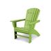POLYWOOD® Nautical Curveback Adirondack Chair in Green | 40.5 H x 34.38 W x 34.38 D in | Wayfair AD610LI
