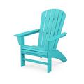 POLYWOOD® Nautical Curveback Adirondack Chair in Blue | 40.5 H x 34.38 W x 34.38 D in | Wayfair AD610AR