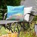 East Urban Home Follow Your Heart Indoor/Outdoor Throw Pillow Polyester/Polyfill blend in Green/Blue | 18 H x 18 W x 3 D in | Wayfair