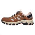 Skechers Damen SELMEN West Highland Sneaker, Brown Leather/Tan Textile/Light Coral Trim, 38 EU
