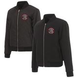 Toronto Raptors JH Design Women's Reversible Jacket with Fleece and Nylon Sides - Black