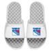 Men's ISlide White New York Rangers Primary Logo Slide Sandals