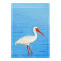 Betsy Drake Interiors Posing Ibis 2-Sided Garden Flag, Synthetic in Blue | 18 H x 12.5 W in | Wayfair FL1086