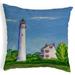 Highland Dunes Shingleton Fenwick Island Light House 12X12 Indoor/Outdoor Lumbar Pillow Polyester/Polyfill blend | 12 H x 12 W x 5 D in | Wayfair