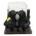 Millwood Pines Romantic Valentines Heart Kissing Bears Seated Napkin Holder Plastic in Black | 5 H x 5.5 W x 5 D in | Wayfair