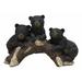 Millwood Pines Melodie Whimsical Rustic Forest 3 Bear Cubs Figurine Resin in Black | 8 H x 12.25 W x 6 D in | Wayfair