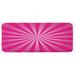 Pink 0.1" x 47" L X 19" W Kitchen Mat - East Urban Home Retro Style Sunrays Inspired Pattern Grunge Effect Radial Design Stripes Hot & White Kitchen Mat 0.1 x 19.0 x 47.0 in | Wayfair