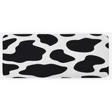 Black 0.1" x 47" L X 19" W Kitchen Mat - East Urban Home Hide Of A Cow w/ Spots Abstract & Plain Style Barnyard Life Print White Kitchen Mat 0.1 x 19.0 W in/whiteSynthetics | Wayfair