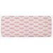 Pink 0.1 x 19 W in Kitchen Mat - East Urban Home Dotted Heart Pattern Love Themed Illustration Valentines Day Adornment Blush Cream Red Kitchen Mat Synthetics | Wayfair