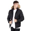 BRAVE SOUL Mens Trailbla Padded Hooded Jacket Black - Large