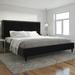 CosmoLiving by Cosmopolitan Audrey Upholstered Low Profile Platform Bed Metal in Black | 51 H x 79 W x 85 D in | Wayfair 4452049CL