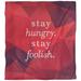 East Urban Home Stay Hungry Quote Single Duvet Cover Microfiber in Red | King Duvet Cover | Wayfair C26B5AFDA0D34156BAE75AA562544554